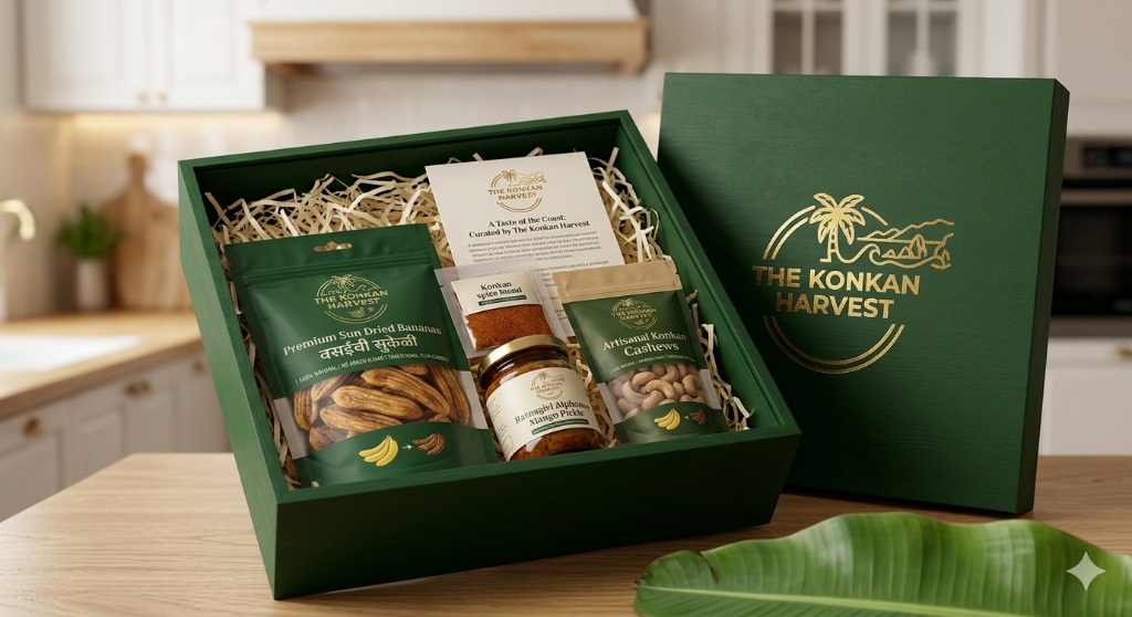 Premium Wooden Gift Crate - The Konkan Harvest
